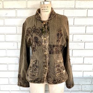 Large Flashback Bronze India Women’s Decorative Jacket Sequined Coat